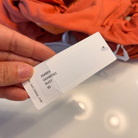 NWT Katie May Amber Cutout Maxi Gown in Rust Sz XS MSRP $250 - Picture 7 of 14